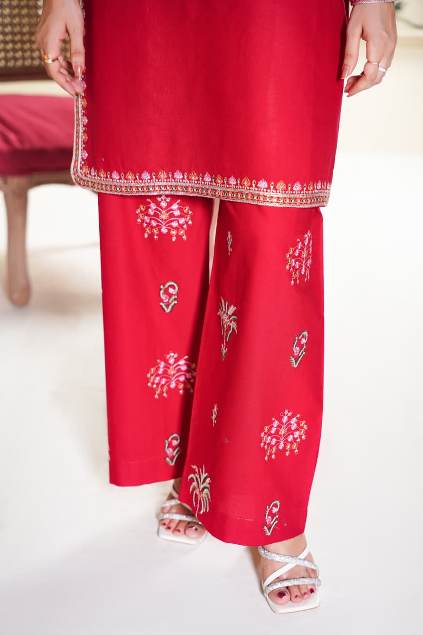 Premium Stitched 3-piece Khaddar Suit | D-1