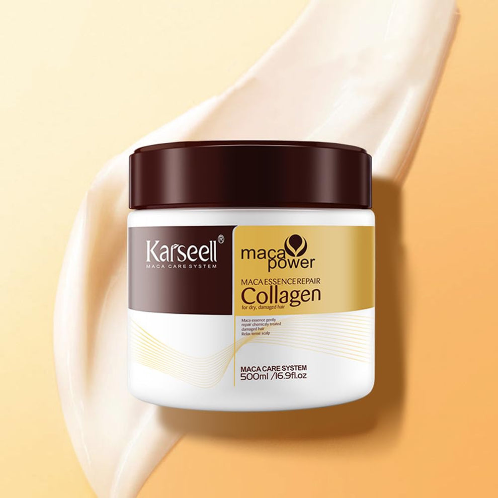 Karseell Collagen Hair Treatment Deep Repair Conditioning Argan Oil Collagen Hair Mask Essence for Dry Damaged Hair All Hair Types
