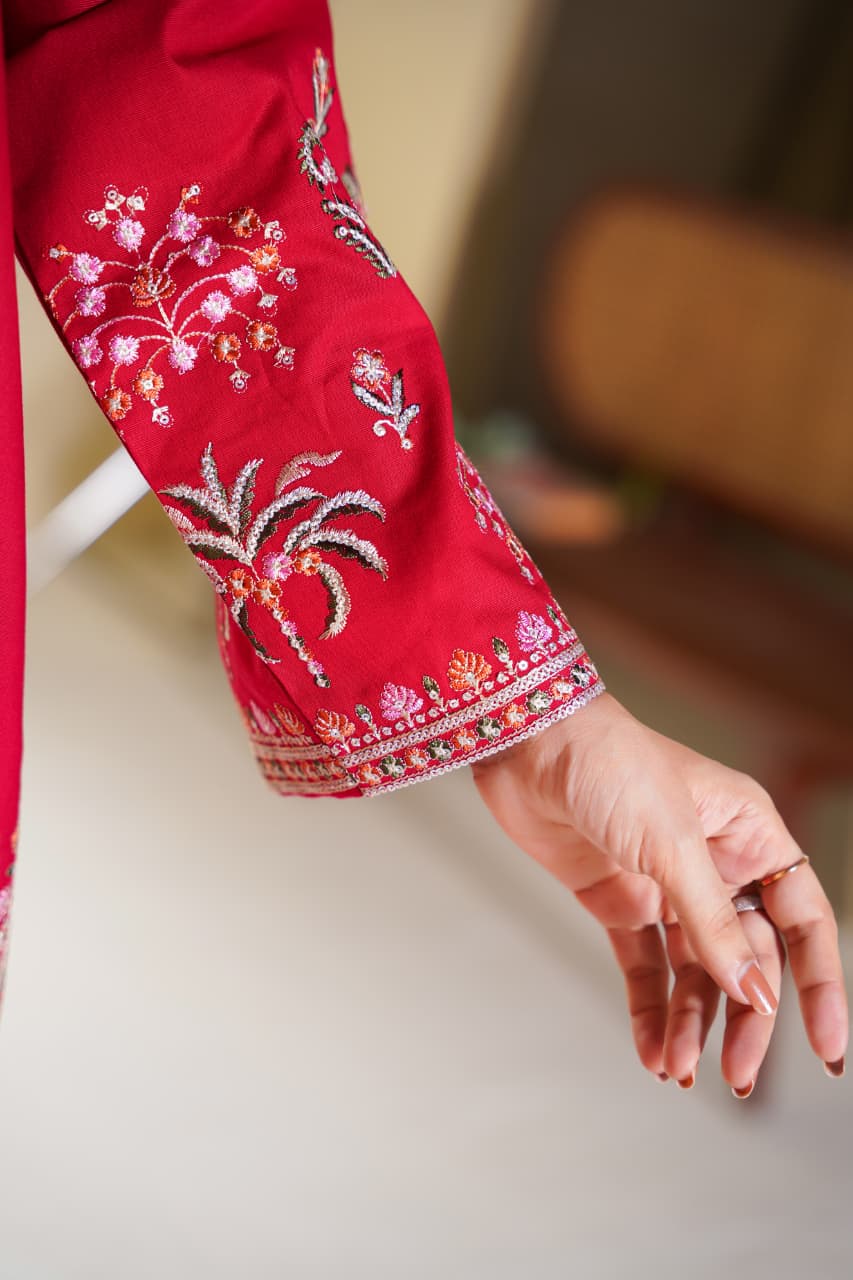 Premium Stitched 3-piece Khaddar Suit | D-1